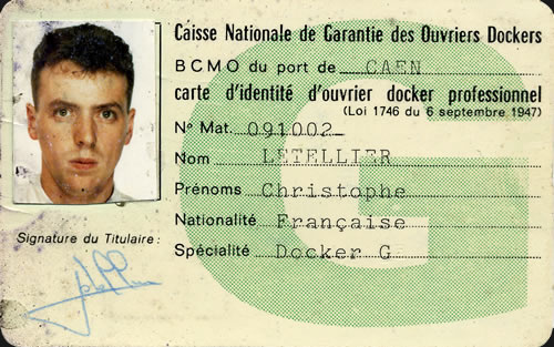 Carte G d'un des dockers de Caen