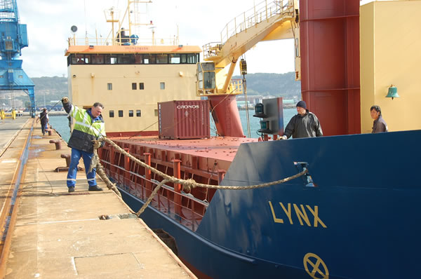 Dockers lamaneurs à Cherbourg